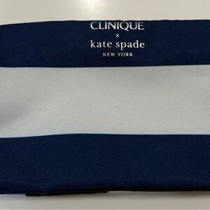 Kate Spade Navy and White Striped Pouch